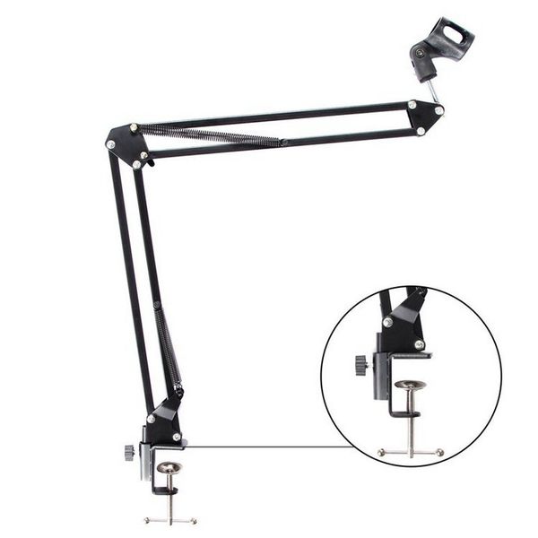 HOT NB-35 Desktop Tabela de mesa Microfone Mic Stand Suporte com suporte de suporte de microfone para montagem no caderno do laptop do PC