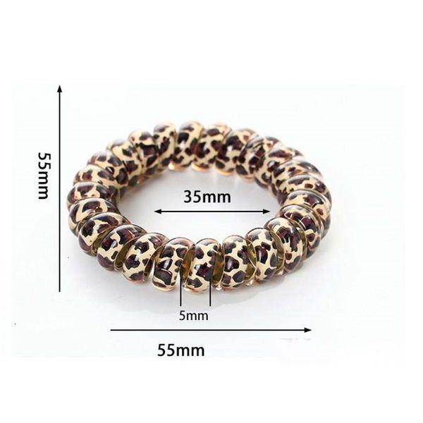 

big girl telephone wire cord gum coil ties girls elastic bands ring rope leopard print bracelet stretchy hair ropesnwmn