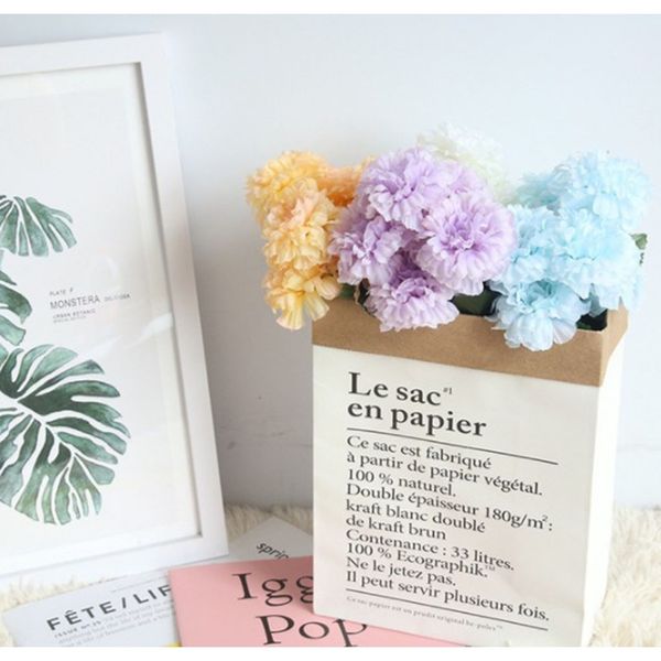

small big size double layers kraft paper bag plants flowers vase kids toys books sundries organize luandry basket h bbymzz