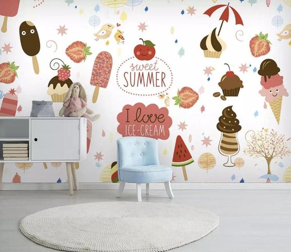 

wallpapers [self-adhesive] 3d ice cream 18426998 wall paper mural print decal murals1