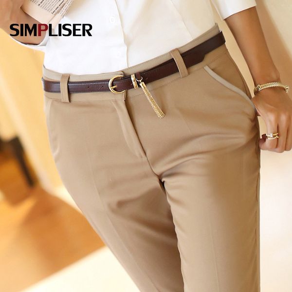 

suit pants women office lady work wear trousers khaki black beige business formal pantalon high waist spring autumn 201228, Black;white