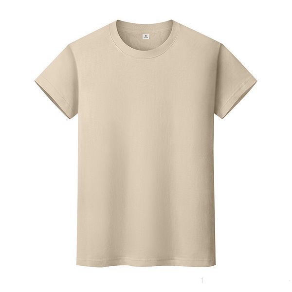 

new round neck solid color t-shirt summer cotton bottoming shirt short-sleeved mens and womens half-sleeved kojtf