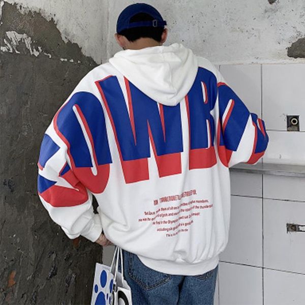 

осенняя буква с капюшоном печатные мужские толстовки плюс размер 5xl drawstring с длинным рукавом с длинным рукавом с толку hoody 2020 корей, Black