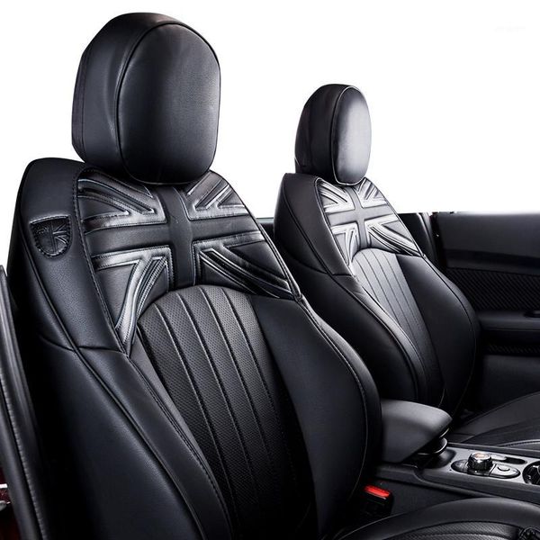

seat cushions brand imported pvc material union jack style black and rear cover for mini cooper f56 f55 f54 f60 r601