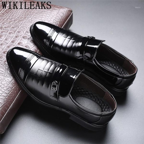 

designer mens patent leather shoes formal shoes men loafers oxford for men sapato social masculino zapatos vestir hombre1, Black