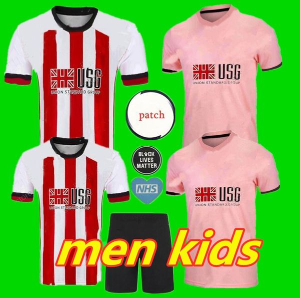 

20 21 sheffield soccer jerseys berge mousset united 2020 2021 mcburnie lundstram fleck men kids kit football shirt norwood sharp jersey, Black;yellow