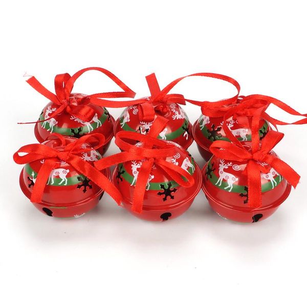

christmas decoration for home 6pcs reindeer red metal jingle bell christmas tree ornament tree hanging pendants xmas accessories wmtvbx