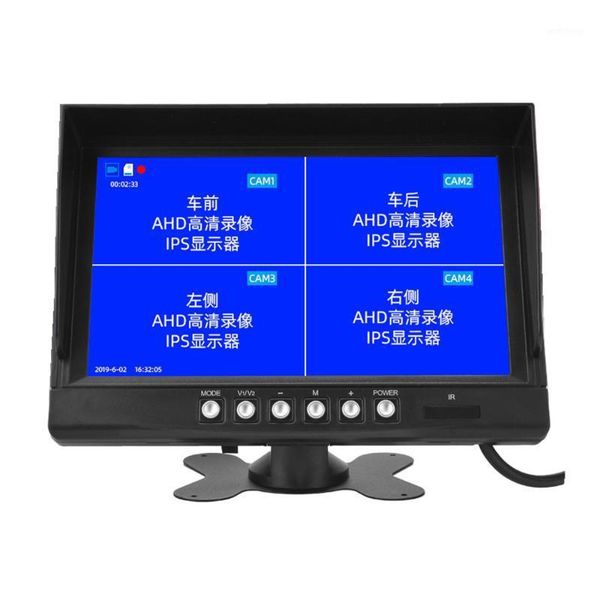 

new 9" ips screen 1024*600 ahd car monitor 4 split screen security monitoring driving recorder dvr1