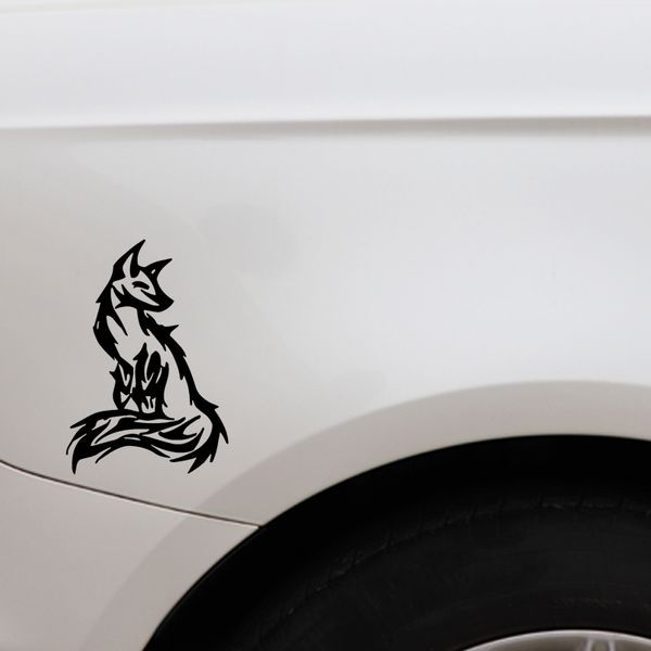

car stickers fashion fox animal decals decoration accessories stickers waterproof black/white,17cm*12cm
