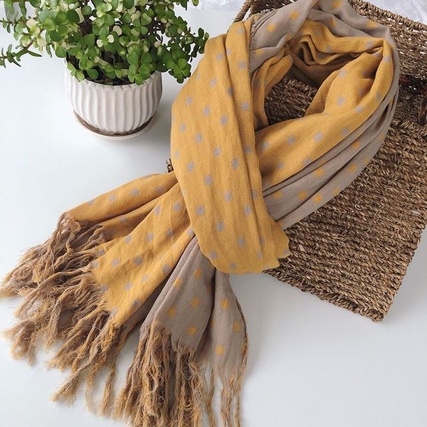 

winter cotton scarf with tassels mens and womens vintage shawl warm double layers plaid thickened blanket wrap retro fashion, Blue;gray