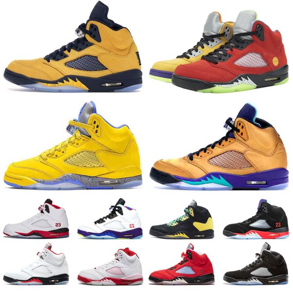 

fashion 5s jumpman mens basketball shoes fab 5 sp michigan fresh prince alternate og black metallic 5 outdoors trainer sneakers size40-47