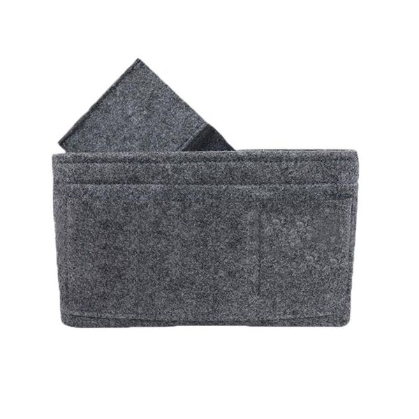 

makeup bag large capacity insert storage felt multifunction organizer space saving travel soft girl solid toiletry protective