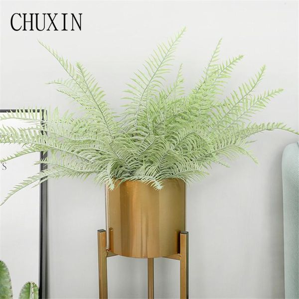 

decorative flowers & wreaths simulation 21 head persian leaves home decoration artificial green plants wedding flower wall material leaf chr