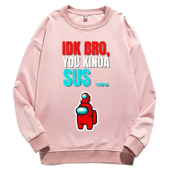 

плюс размер среди нас женщин мужской свиталки мультфильм круглые шеи капюшон пуловер осень зима взрослых длинные рукава топы повседневный св, White