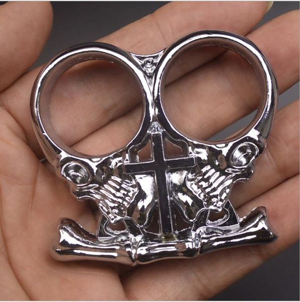 

20 full metal life-saving tool two-ring anti-self-defense key pendant survival hand buckle white bone essence two-finger tiger 52