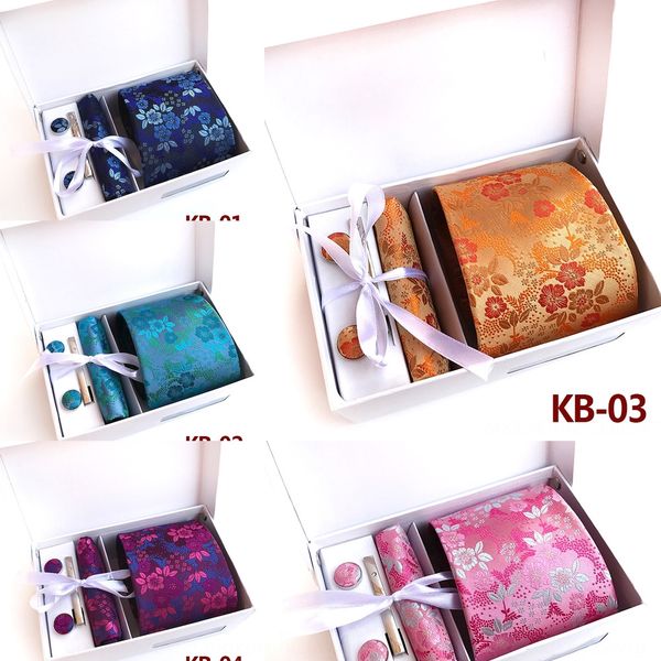 

6jts of tie narrow version mens cotton and linen necktie male 6cm formal wear business casual professional gift check father's work box, Black;blue