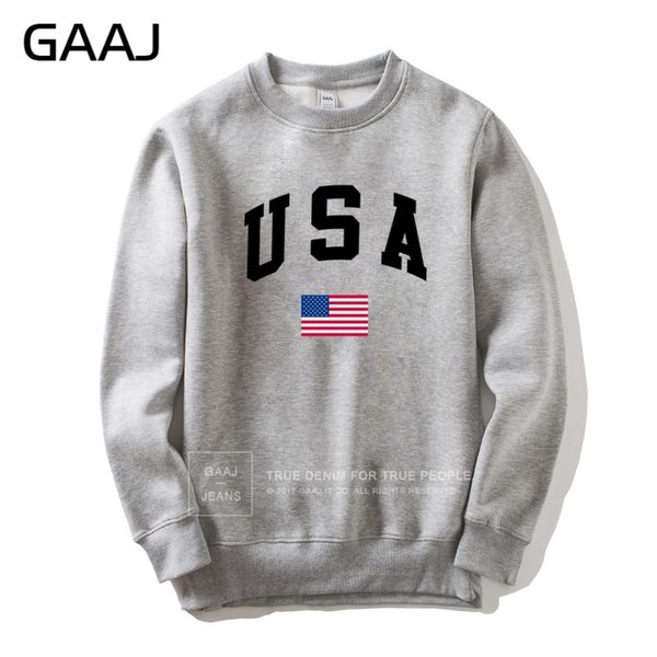 

gaaj usa america flag men women sweatshirt casual hooded printed popular fleece man jacket sweatshirt homme brand cl c0127, Black