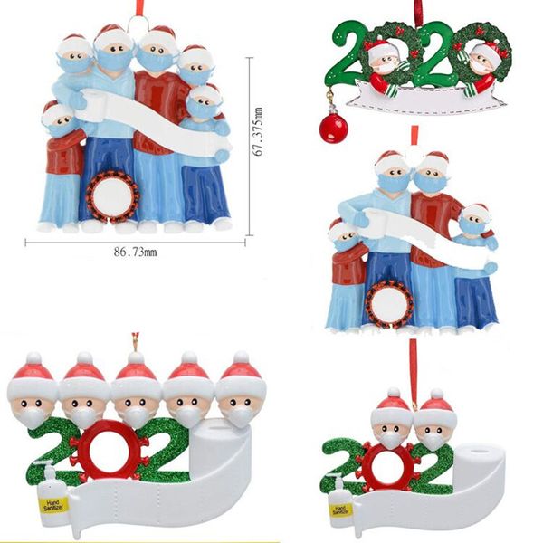 

diy quarantine pvc greetings ornament 2020 birthday party pandemic social distancing christmas tree pendant accessories