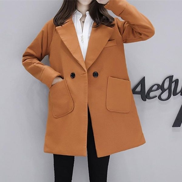 

2020 new winter leisure ladies outwear slim fit women jacket solid color cotton fashion high qualtty female overcoat, Black