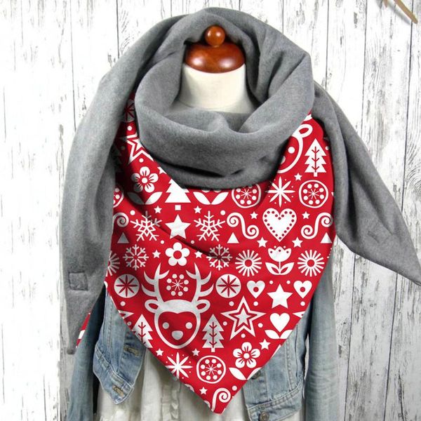 

women scarf winter christmas vintage multi-purpose shawls and wraps button scarf russian shawl uv face cover neck gaiter 2020, Blue;gray