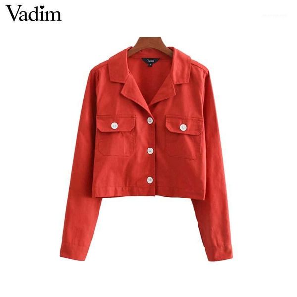 

vadim women elegant short style jacket coats pockets single breasted pleated coat ladies red outerwear casual short ca1411, Black;brown
