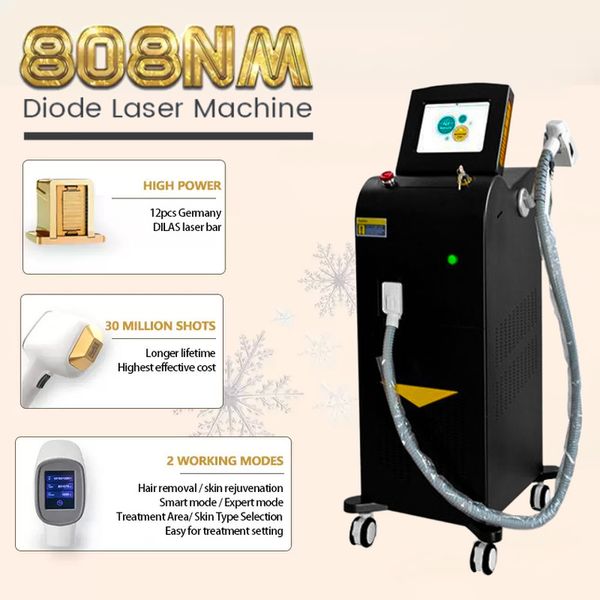 2022 Ice Titanium Laser Bar Haarentfernung Diodenlaser 755 1064 808 3 Wellen