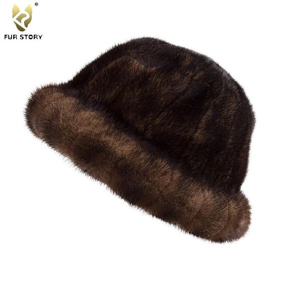 

wide brim hats fur story hat women's real cap bucket women natural grade full pelt winter fs17611, Blue;gray