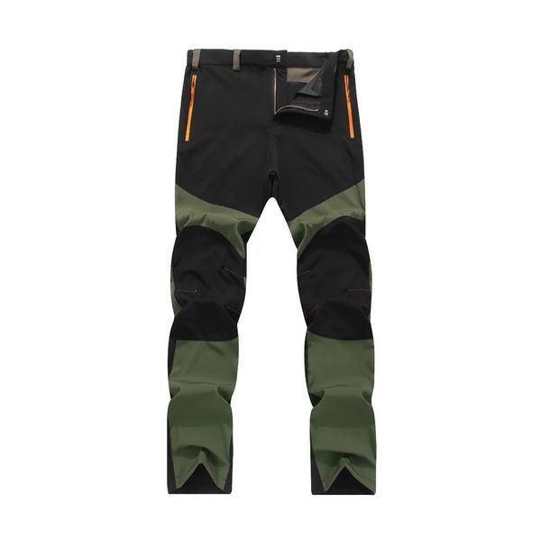 

outdoor quick dry pants men cargo military hiking trousers mens casual jogger zipper streetwear male slim fit bottom sportswear lj201104, Black