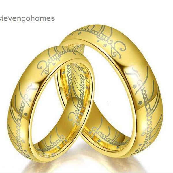 

ring tungsten 6mm natural movie steel gold / for men, Silver