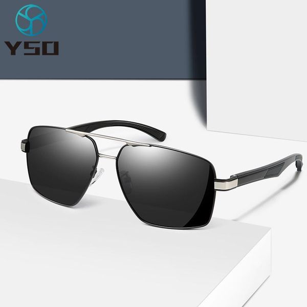

yso 2020 new polarized sunglasses alum-mag frame uv400 protection women men's glasses for driving black fashion sunglasses 77191, White;black