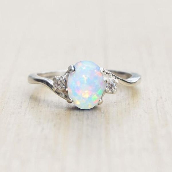 

wedding rings fashion exquisite opal alloy charm ring women bride engagement jewelry1, Slivery;golden