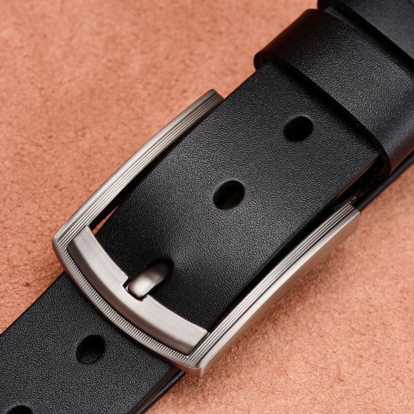 

lfmb]leather belt men pin buckle fancy vintage jeans male genuine leather strap belts cummerbunds belt male men belt t200411, Black;brown