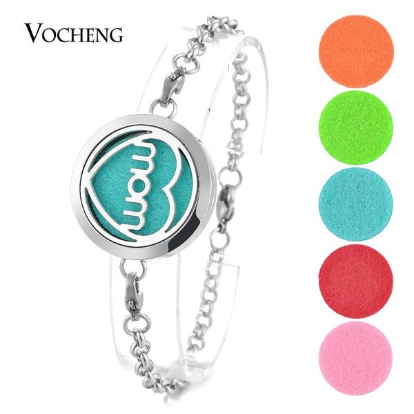 

charm bracelets 10pcs/lot oil scent locket bracelet 316l stainless steel bangle essential love mom 30mm 2 styles without pads va-284*10, Golden;silver