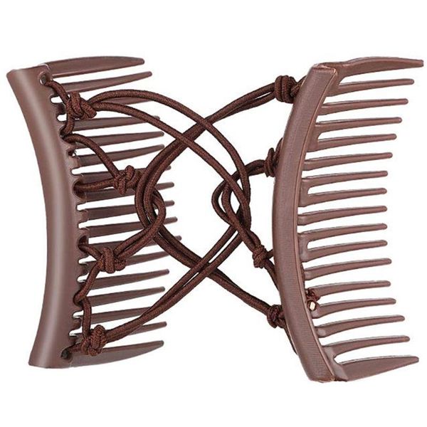

hair accessories stretchy knotted double comb clip elastic no crease hairpin ponytail holder l4me