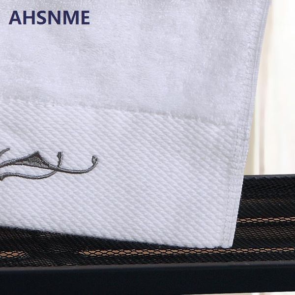 

ahsnme super wholesale white 100 cotton towel silver logo 80x160cm weight 800g embroidery can be customized logo pattern h wmtqzw