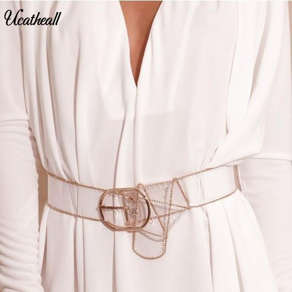 

belts woman transparent belt suit streetwear accessories width, Black;brown