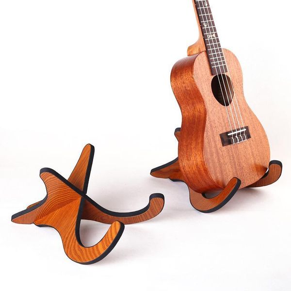 

hooks & rails portable ukulele wooden foldable holder stand collapsible vertical guitar display rack accessories instrument part