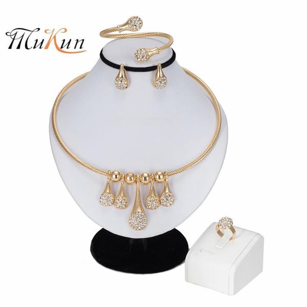 

mukun fashion dubai jewelry sets gold color african beads jewelry set for women wedding geometric ethiopian jewellery, Silver