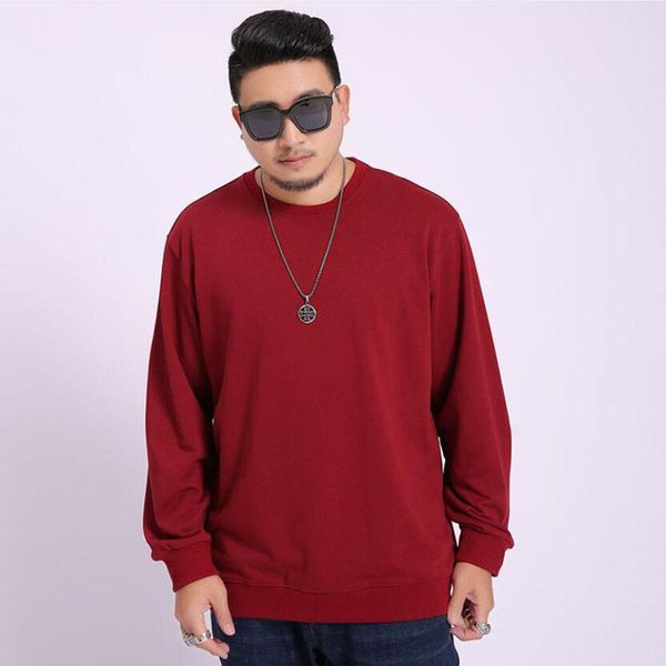 

men's t-shirts winter spring t shirt 5xl 6xl 7xl 8xl bust 148cm plus size long sleeve thick style tshirt 4 colors, White;black