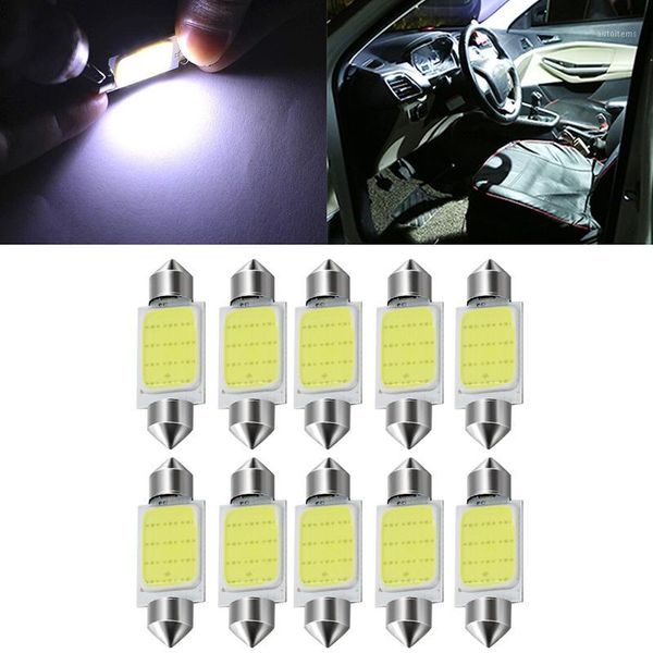 

yolu 10 pcs double tip car led reading light 31 36 39 41mm license plate lamp 12v indoor roof lights compartment lamps1