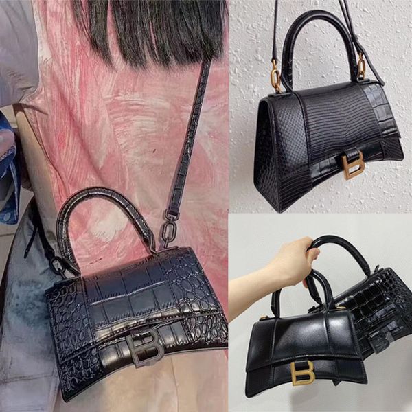 

crocodile hourglass new fashion one shoulder portable straddle leather women's bag