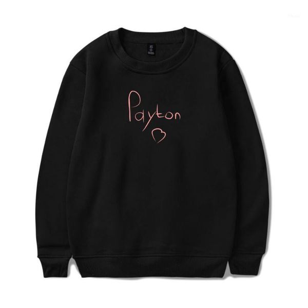 

payton moormeier o neck sweatshirt women/men 2020 social media stars sweatshirt spring autumn round neck harajuku1, Black