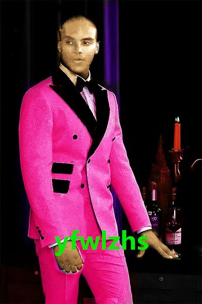 

custom-made double-breasted groomsmen embossing groom tuxedos men suits wedding/prom/dinner man blazer(jacket+pants+tie) t268, Black;gray
