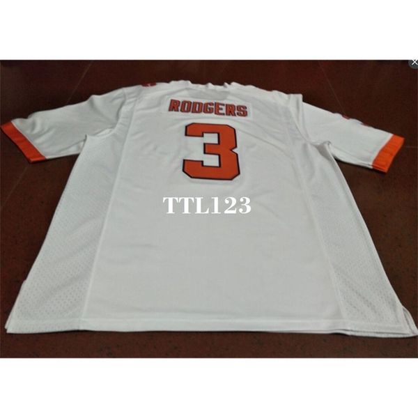 

3421 clemson tigers #3 amari rodgers orange white college jersey or custom any name or number jersey, Black