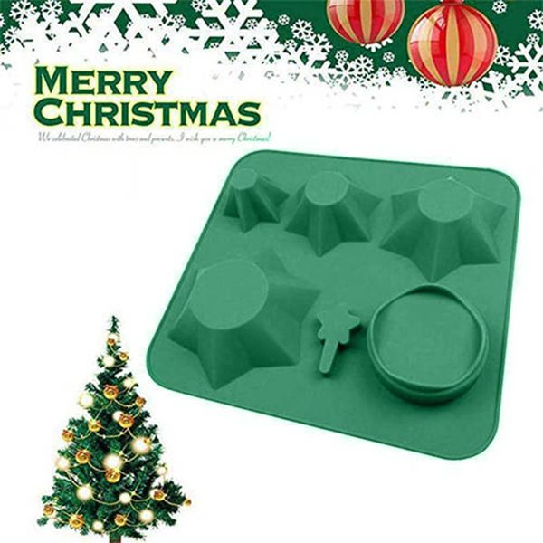 

рождественская елка помадка торт нет bpa продовольственный силиконовый пресс-формы рождественские украшения торта инструменты кекс шоколадно