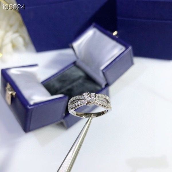 

luxury liens brand classic designer s925 sterling silver full crystal butterfly bow charm wedding ring for women jewelry