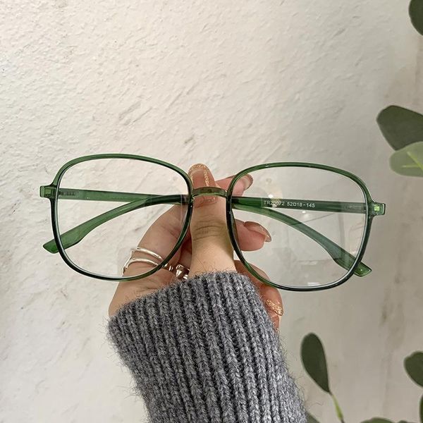 

fashion sunglasses frames women's acetate green glasses transparent frame computer protection anti blue light slim square eyeglasses cl, Black