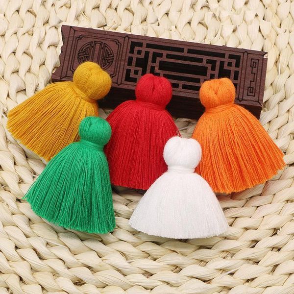 

5pc 6cm mini cotton fat tassel pendant home textile curtain clothing pendant tassel diy key bag bracelet necklace craft tassels h qylwad