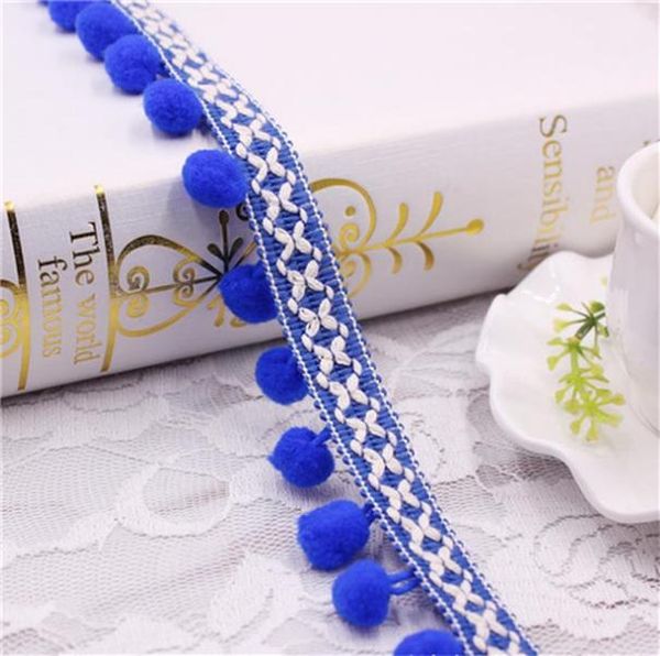 

1 yards lace ribbon sewing accessories pom pom tassel pompoms trim ball fringe embroidery apparel lace fabric handmade accessory h jllrbw