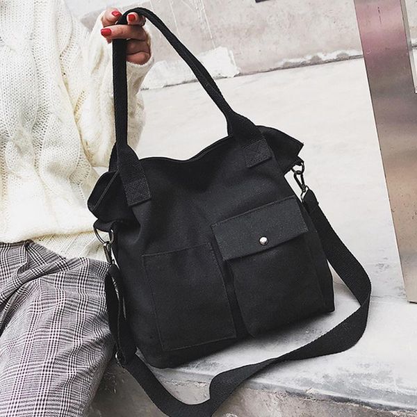 

shoulder bags women bag retro handbags soft canvas large capacity shopping casual hasp ladies one tote purse